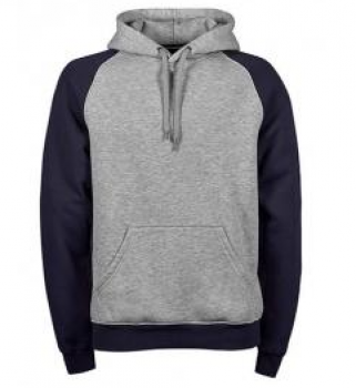 Men` Two-Tone Hooded Sweatshirt bestickt